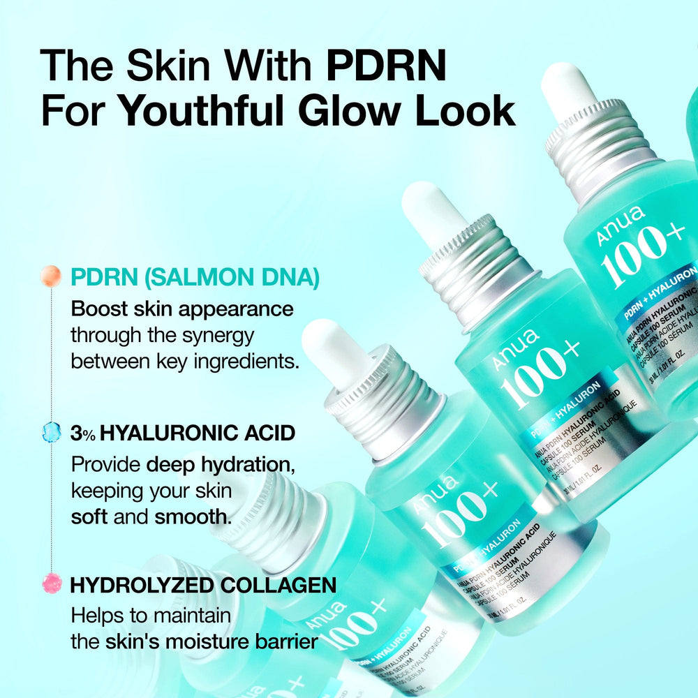 Anua PDRN Hyaluronic Acid Face Serum - Korean Glass Skin