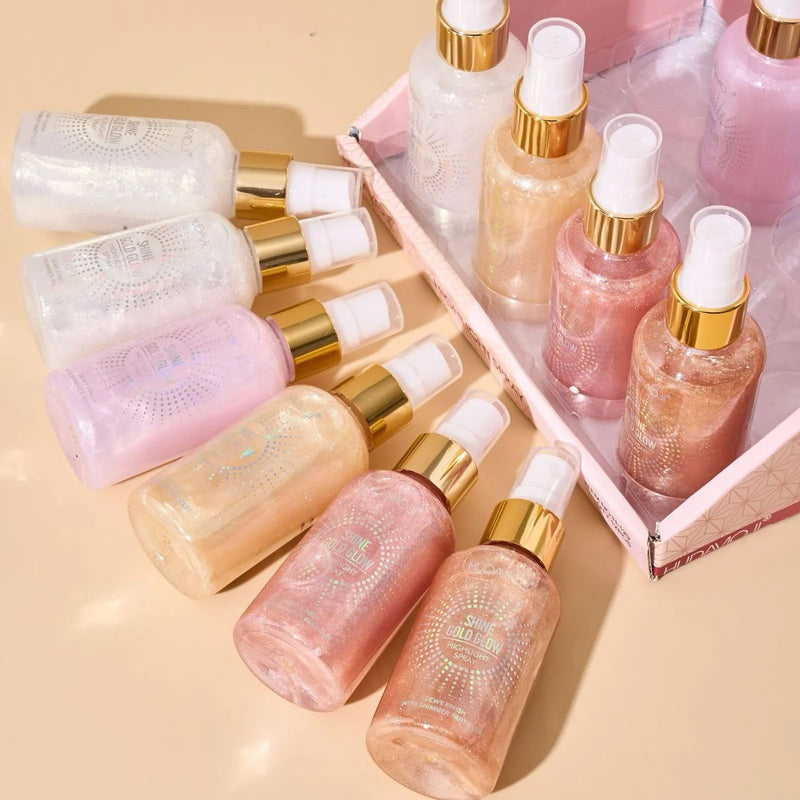 HUDAMOJI Glow Highlighter Spray – Long Lasting Shimmer