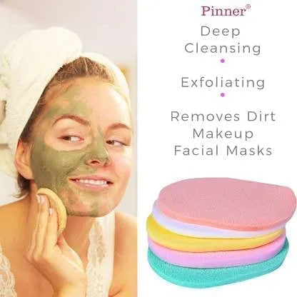 1 Pc Reusable Facial Cleansing Puff Soft Face Cleansing Sponge for Deep Cleansing, Gentle Exfoliation & Makeup Removal
