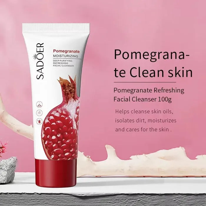 SADOER Pomegranate Facial Cleanser 100g | Moisturizing Face Wash