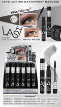 Kiss Beauty Waterproof Mascara – Long Lasting Ultra Volume Black Lash Mascara | Smudge Proof, Curling, Lengthening & Thickening Mascara for Women | Perfect Big Eyes Effect