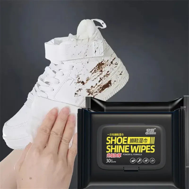 Shoe Cleaning Wipes for White Sneakers & Leather Shoes – Instant Disposable Wet Wipes for Dirt, Stain & Scuff Removal Shoe Care Cleaning Kit