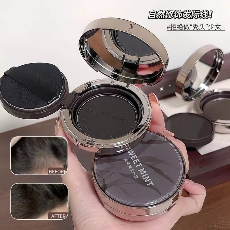 Sweet Mint Hairline Filling Powder Compact | Hair Root Cover Up | Hairline Concealer | Black & Brown