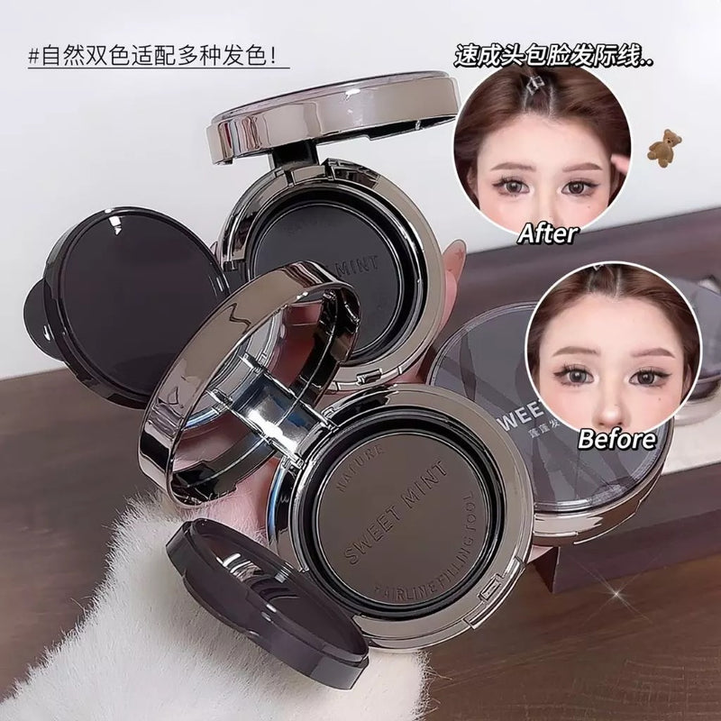 Sweet Mint Hairline Filling Powder Compact | Hair Root Cover Up | Hairline Concealer | Black & Brown