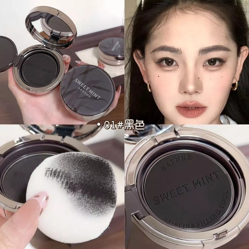 Sweet Mint Hairline Filling Powder Compact | Hair Root Cover Up | Hairline Concealer | Black & Brown
