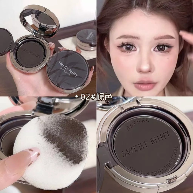 Sweet Mint Hairline Filling Powder Compact | Hair Root Cover Up | Hairline Concealer | Black & Brown