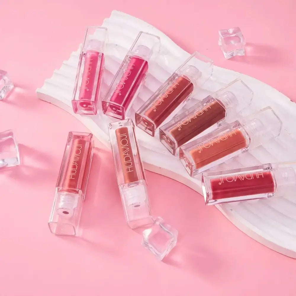 HUDAMOJI Viral Matte Lip Gloss – Long Lasting Glossy Shine