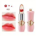 Transparent Flower Jelly Lipstick Temperature Change Color Long Lasting Waterproof