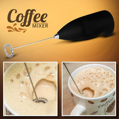 Electric Coffee Beater & Milk Frother – Battery Operated Handheld Mini Coffee Mixer & Whisk