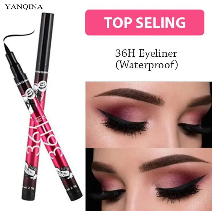 Yanqina 36H Waterproof Black Eyeliner Pen Long Lasting
