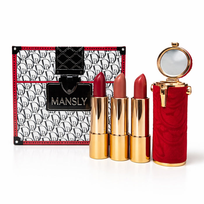 Mansly 3pcs Velvet Touch Lipstick Trio Set