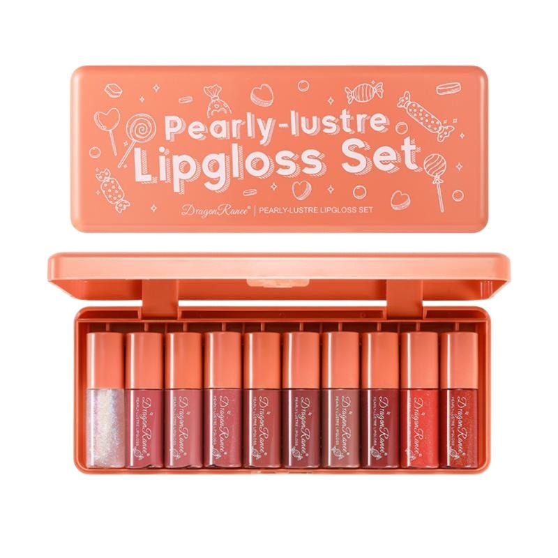 Dragon Ranee Pearly Lustre Lip Gloss Set 10 Pcs | Shimmer & High Shine Lip Gloss
