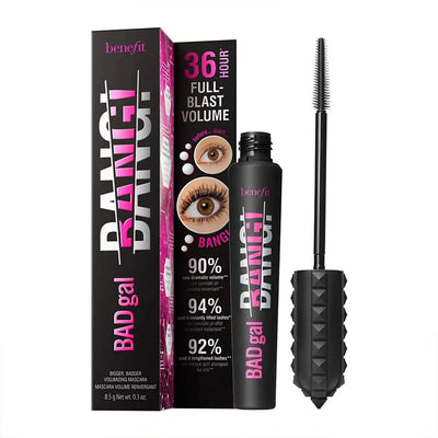 Benefit BADgal BANG! 36H Waterproof Volumizing Mascara | Long-Lasting Smudge-Proof Lash Lengthening, Curling & Thickening Black Mascara for Women