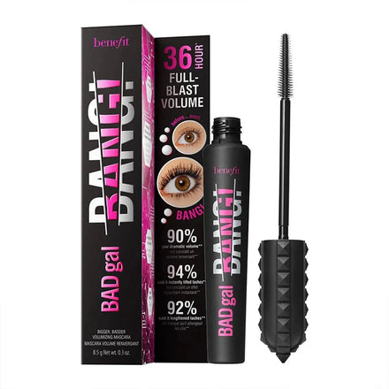 Benefit BADgal BANG! 36H Waterproof Volumizing Mascara | Long-Lasting Smudge-Proof Lash Lengthening, Curling & Thickening Black Mascara for Women