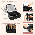 Smart Led Makeup Bag With Mirror Lights Professional Cosmetic Case For Women Travel Organizers Beauty Kit Storage