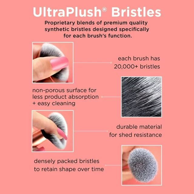 Real Techniques Everyday Essentials Makeup Brush Set & Sponge – 5PC