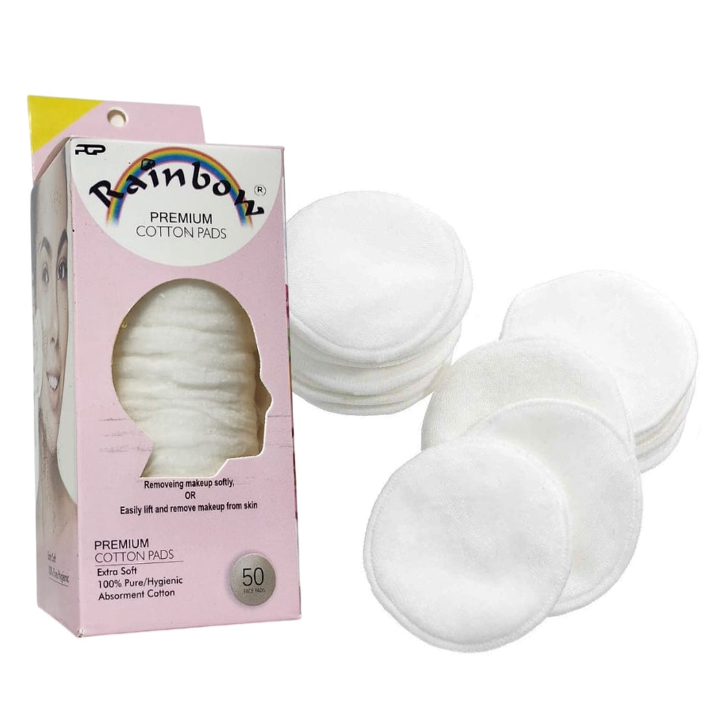 50 pcs Rainbow Makeup Removal Cotton Pad Set for grils for women
