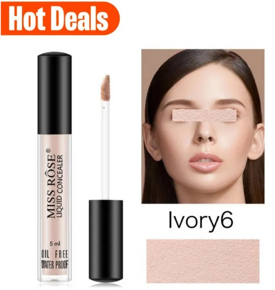 Miss Rose Oil Free Waterproof Liquid Concealer 5ml – Full Coverage