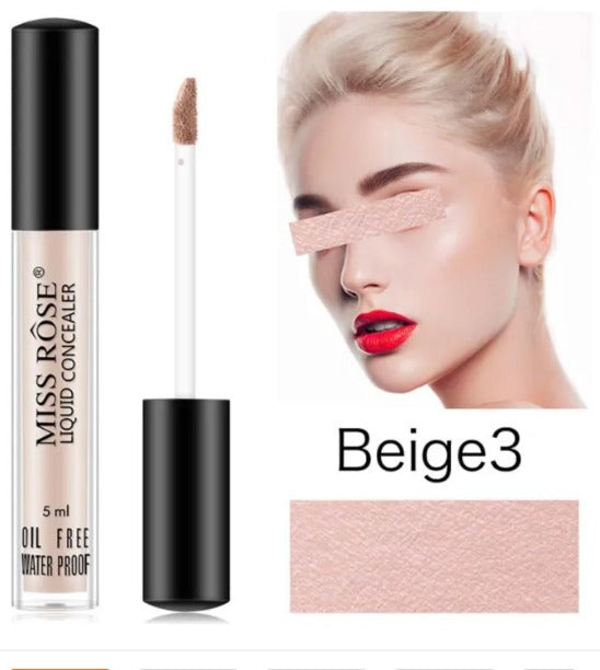 Miss Rose Oil Free Waterproof Liquid Concealer 5ml – Full Coverage