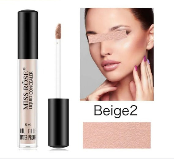 Miss Rose Oil Free Waterproof Liquid Concealer 5ml – Full Coverage