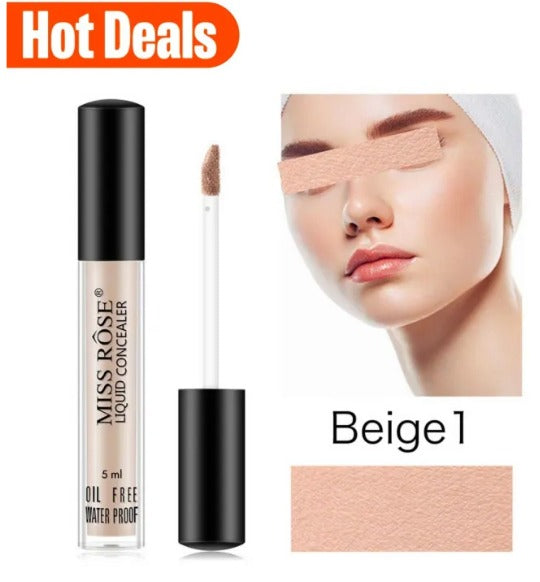 Miss Rose Oil Free Waterproof Liquid Concealer 5ml – Full Coverage