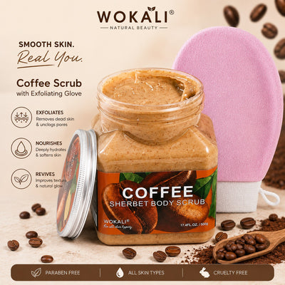 Glow-Up Duo – Coffee Body Scrub & Exfoliating Glove Set