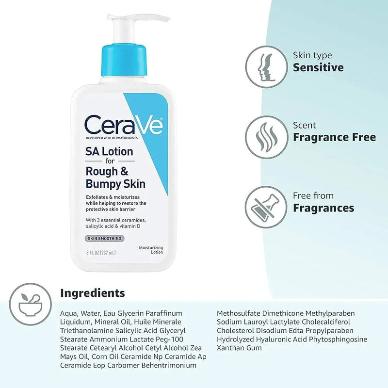 CeraVe SA Lotion 237ml – Salicylic Acid for Rough & Bumpy Skin