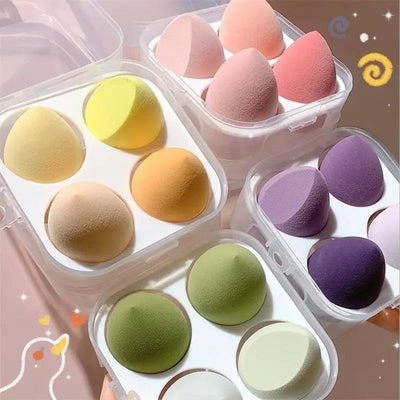 Premium 4PCS Multi-Shape Makeup Blending Sponge Set