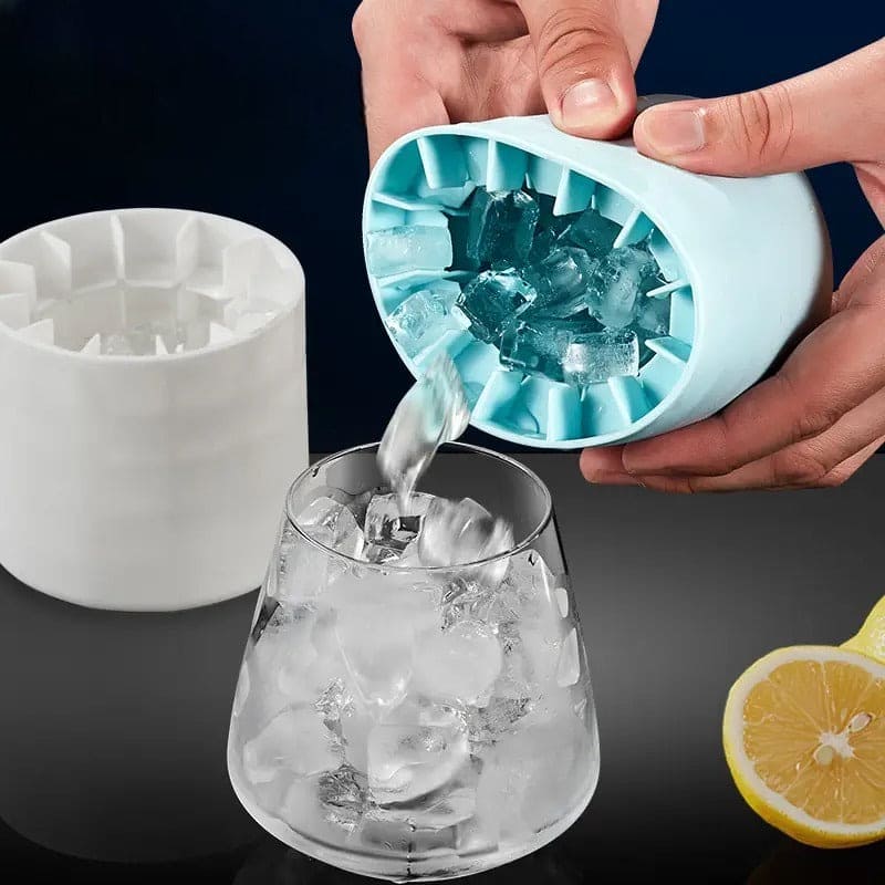 Portable Silicone Ice Cube Maker Cup & Mold