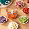 Portable Manual Vegetable Chopper – 900ml Hand Pull Food Processor with 5 Stainless Steel Blades for Onion, Garlic & Fast Kitchen Meal Prep