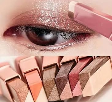 Dragon Ranee Eyeshadow Stick 2 In 1 Double Color Gradient Velvet Shadow Stick Eye Makeup Waterproof Lasting Shimmer Metallic Eyeshadow Makeup