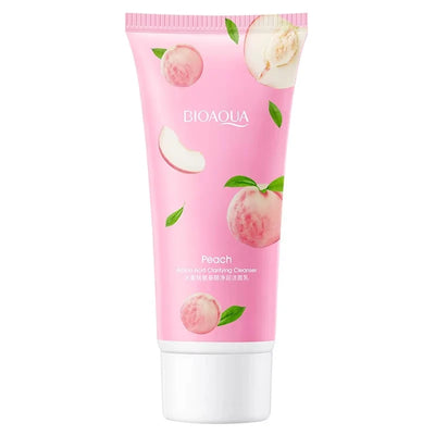 BIOAQUA Peach Extract Amino Acid Face Wash 100g – Gentle Deep Cleansing & Moisturizing Facial Cleanser