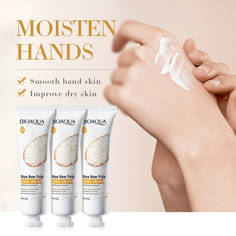BIOAQUA Rice Raw Pulp Hand Cream for Dry Hands 30g