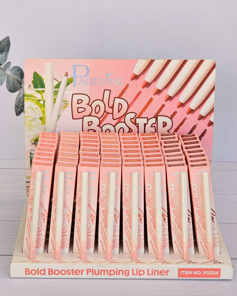 Page Vine Bold Booster Plumping Lip Liner Set of 8 | Long-Lasting Waterproof Creamy Lip Pencil for Fuller, Defined Lips