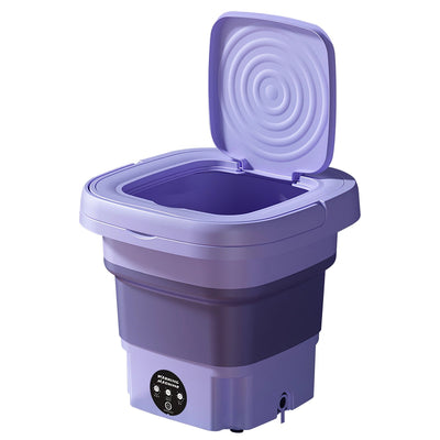 Portable Foldable Washing Machine Mini Laundry Washer with Spin Basket for Baby Clothes, Underwear, Socks, Travel, Camping, Dorm & Apartment Use