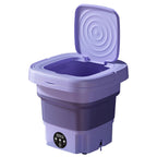 Portable Foldable Washing Machine Mini Laundry Washer with Spin Basket for Baby Clothes, Underwear, Socks, Travel, Camping, Dorm & Apartment Use