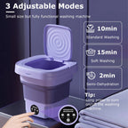 Portable Foldable Washing Machine Mini Laundry Washer with Spin Basket for Baby Clothes, Underwear, Socks, Travel, Camping, Dorm & Apartment Use