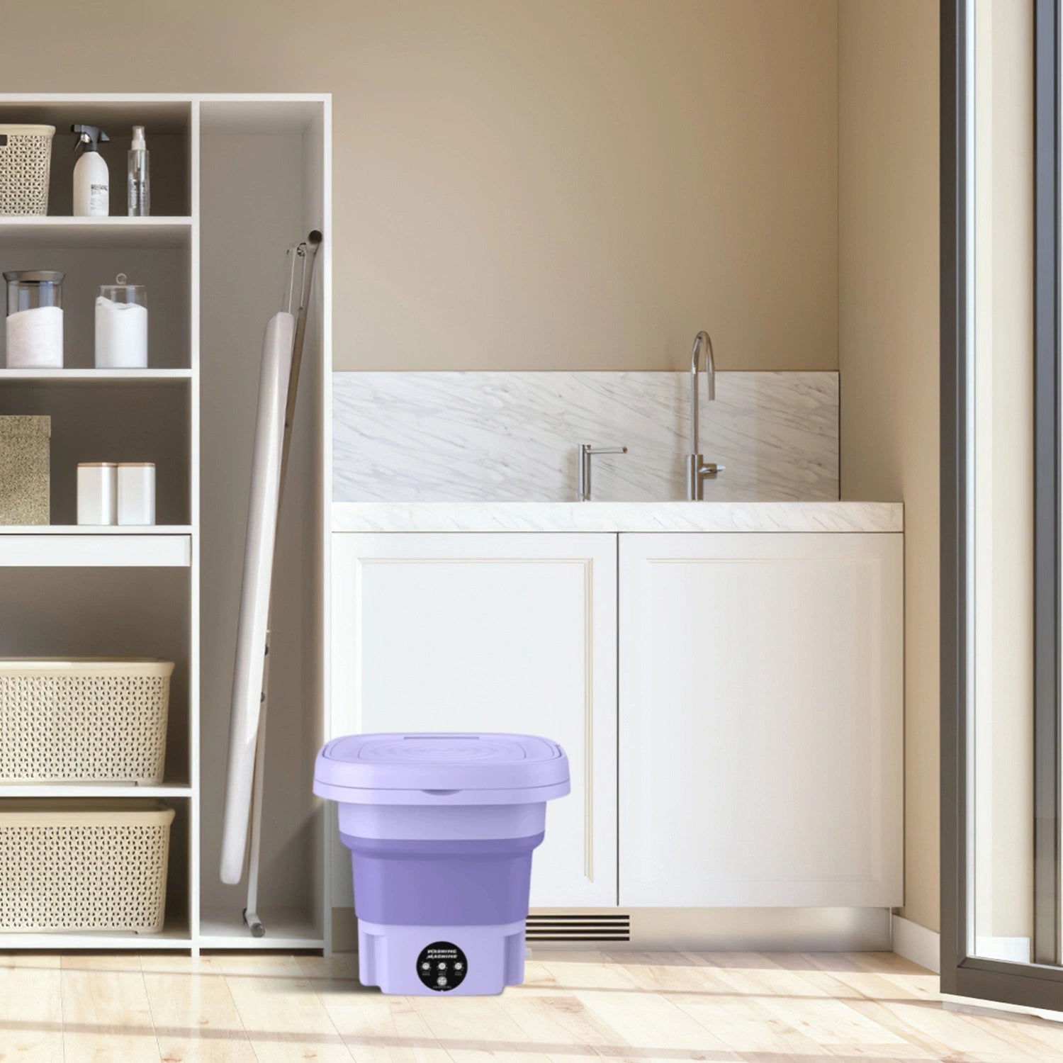 Portable Foldable Washing Machine Mini Laundry Washer with Spin Basket for Baby Clothes, Underwear, Socks, Travel, Camping, Dorm & Apartment Use