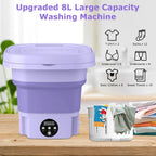 Portable Foldable Washing Machine Mini Laundry Washer with Spin Basket for Baby Clothes, Underwear, Socks, Travel, Camping, Dorm & Apartment Use