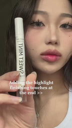 2 IN 1 Silver Novice Pearlescent Waterproof Silk Worm Highlighter Pen