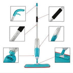 Premium Spray Mop Floor Cleaner with Refillable Water Tank & Washable Microfiber Pads – 360° Wet & Dry Microfiber Flat Mop for Hardwood, Tile, Laminate, Marble & Home Floor Cleaning