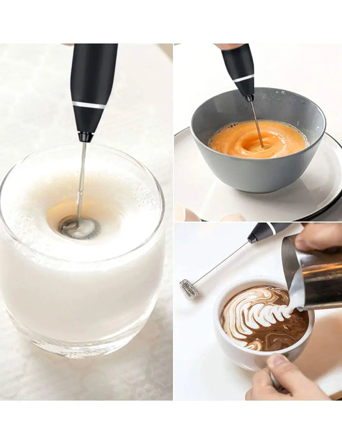 3-Speed Rechargeable Milk Frother & Handheld Coffee Beater