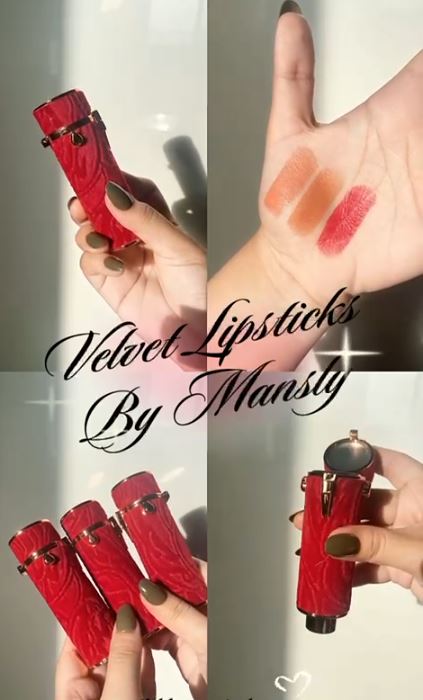 Mansly 3pcs Velvet Touch Lipstick Trio Set
