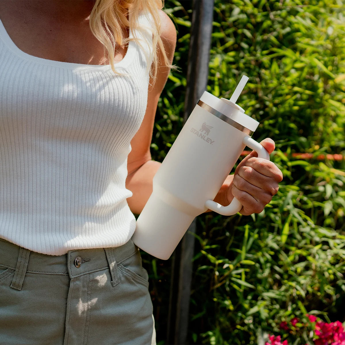 Premium 40oz Stainless Steel Vacuum Insulated Tumbler with Handle & Straw – Leakproof Double Wall Travel Mug for Coffee, Water & Hot or Cold Drinks