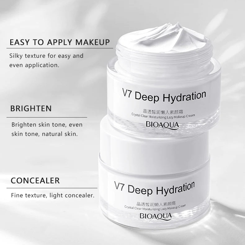 BIOAQUA V7 Deep Hydration Cream 50g | Brightening & Hydrating Face Moisturizer for All Skin Types