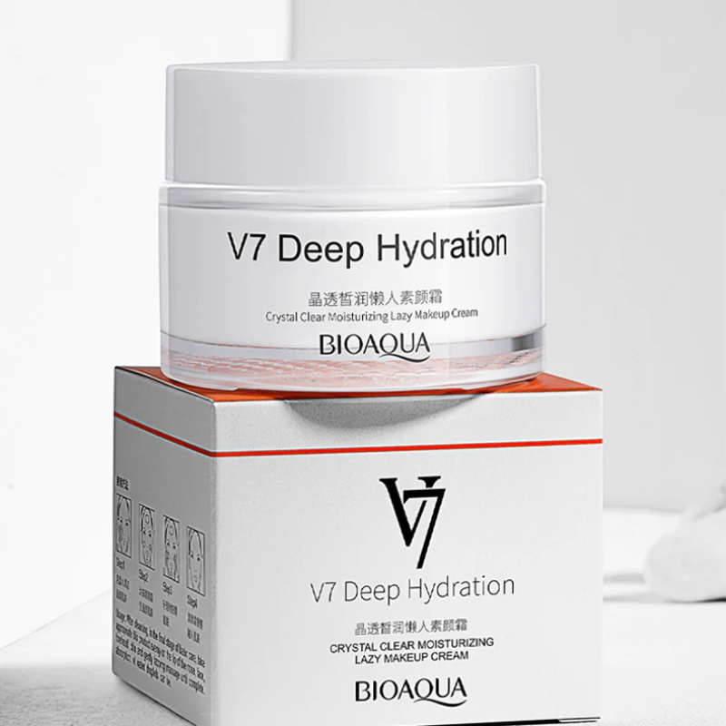 BIOAQUA V7 Deep Hydration Cream 50g | Brightening & Hydrating Face Moisturizer for All Skin Types