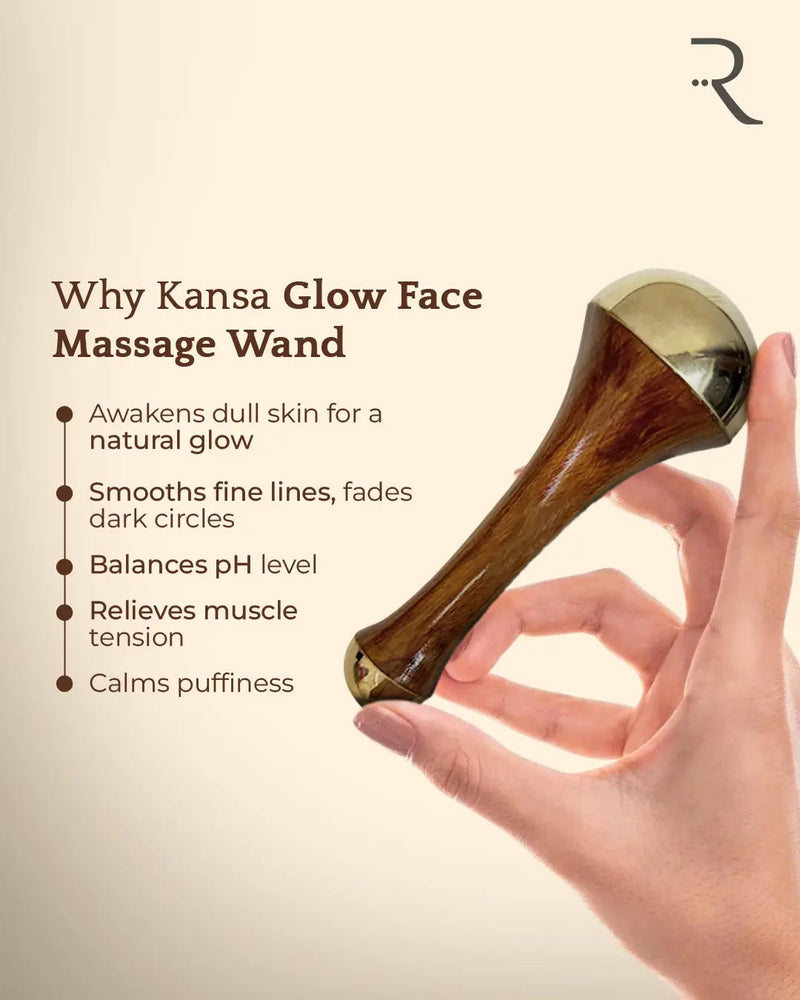 Kansa Wand Ayurvedic Facial Massager | Face, Body & Foot Massage Tool