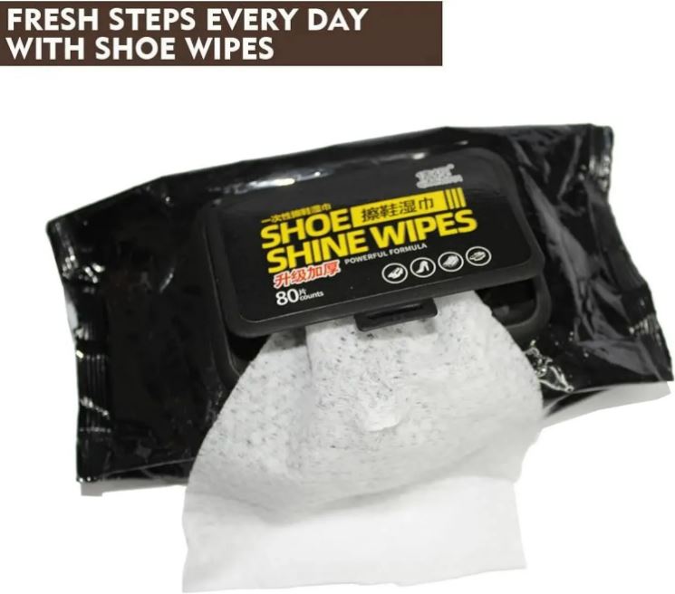 Shoe Cleaning Wipes for White Sneakers & Leather Shoes – Instant Disposable Wet Wipes for Dirt, Stain & Scuff Removal Shoe Care Cleaning Kit